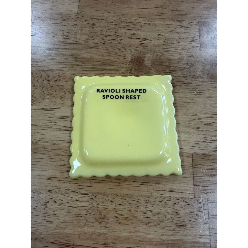 Ravioli Shaped Spoon Rest - Yellow